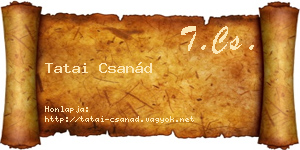 Tatai Csanád névjegykártya