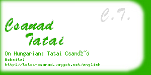 csanad tatai business card